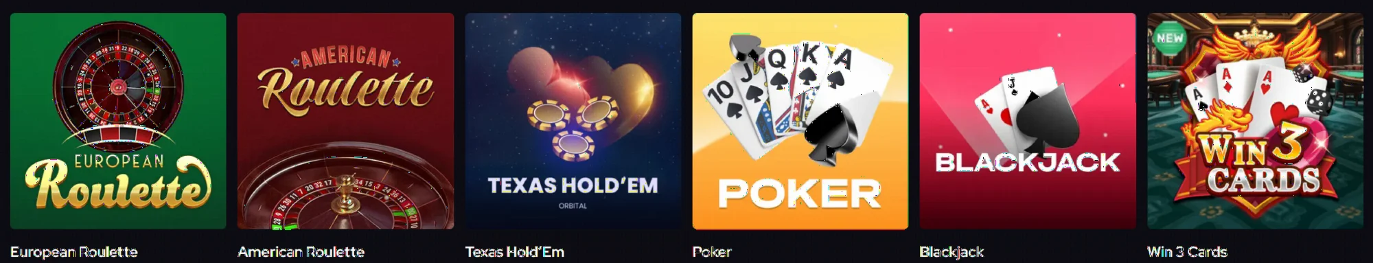 KatsuBet Casino table games selection